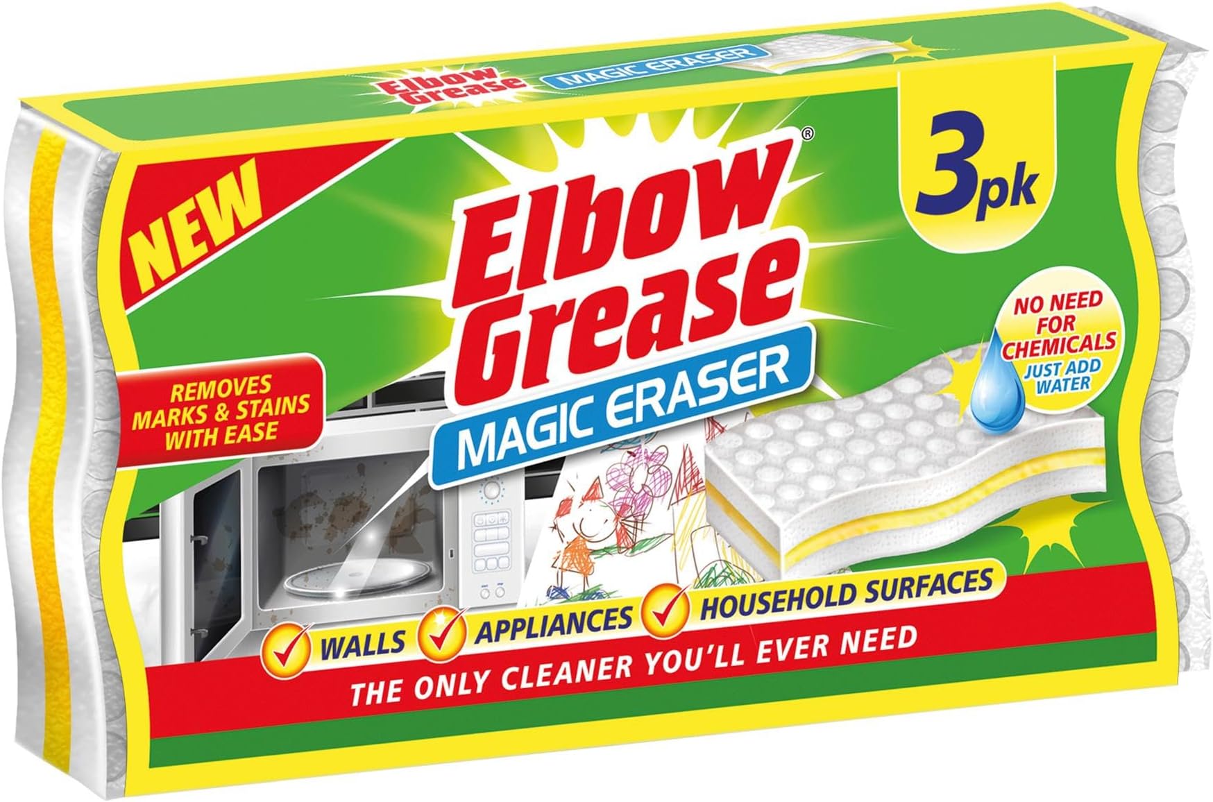 Magic Eraser 3pk, 1.0 Count (HOELB016)