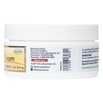De La Cruz Vitamin E Cream Moisturizer Bundle Skin Care for Face & Neck Includes 4oz Full Size and 2oz Travel Size Hydrating, Nourishing & Non-Greasy Formula for All Skin Types Made in USA