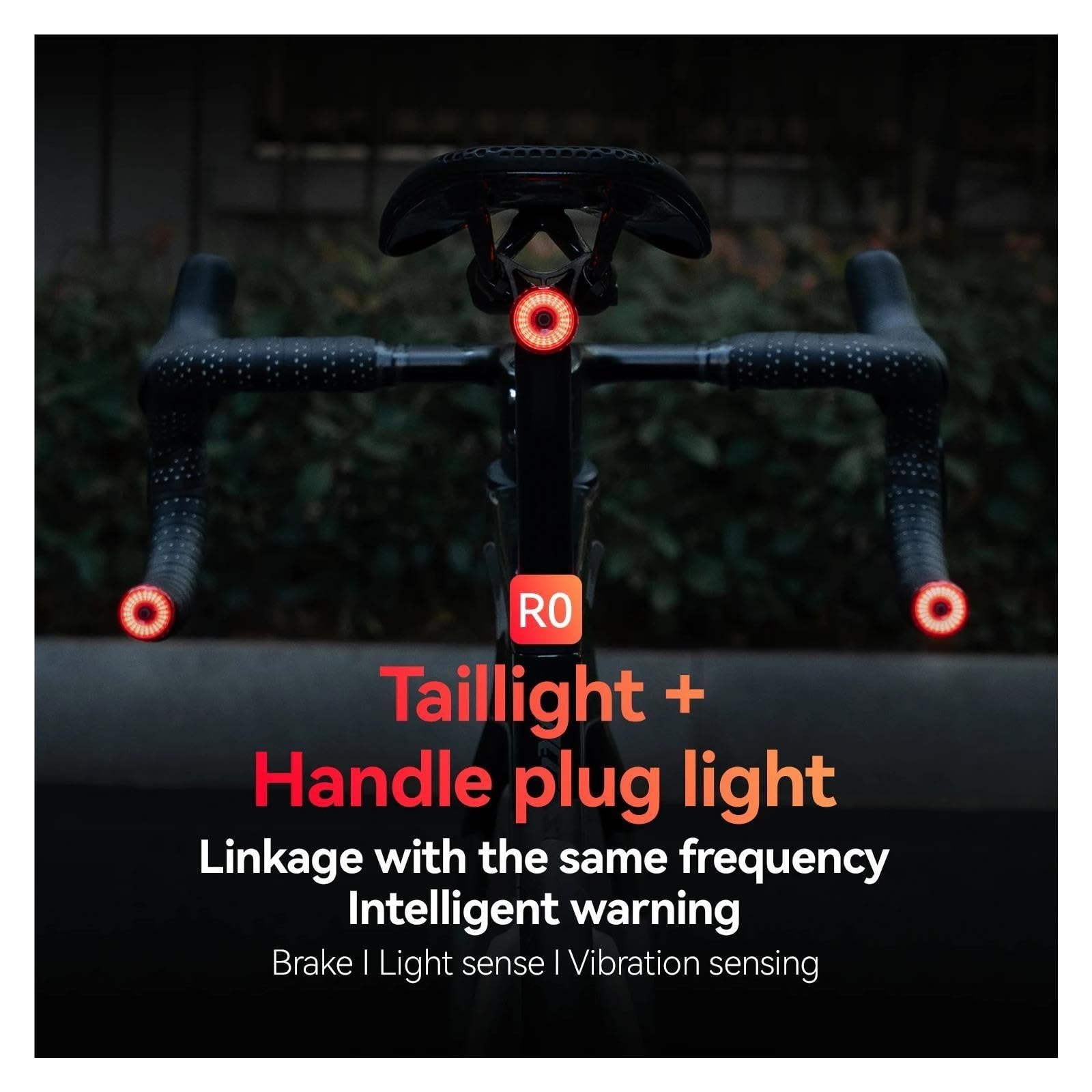 1/2 luces traseras para manillar de bicicleta