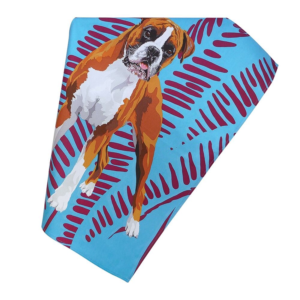 Leslie Gerry Boxer Tea Towel