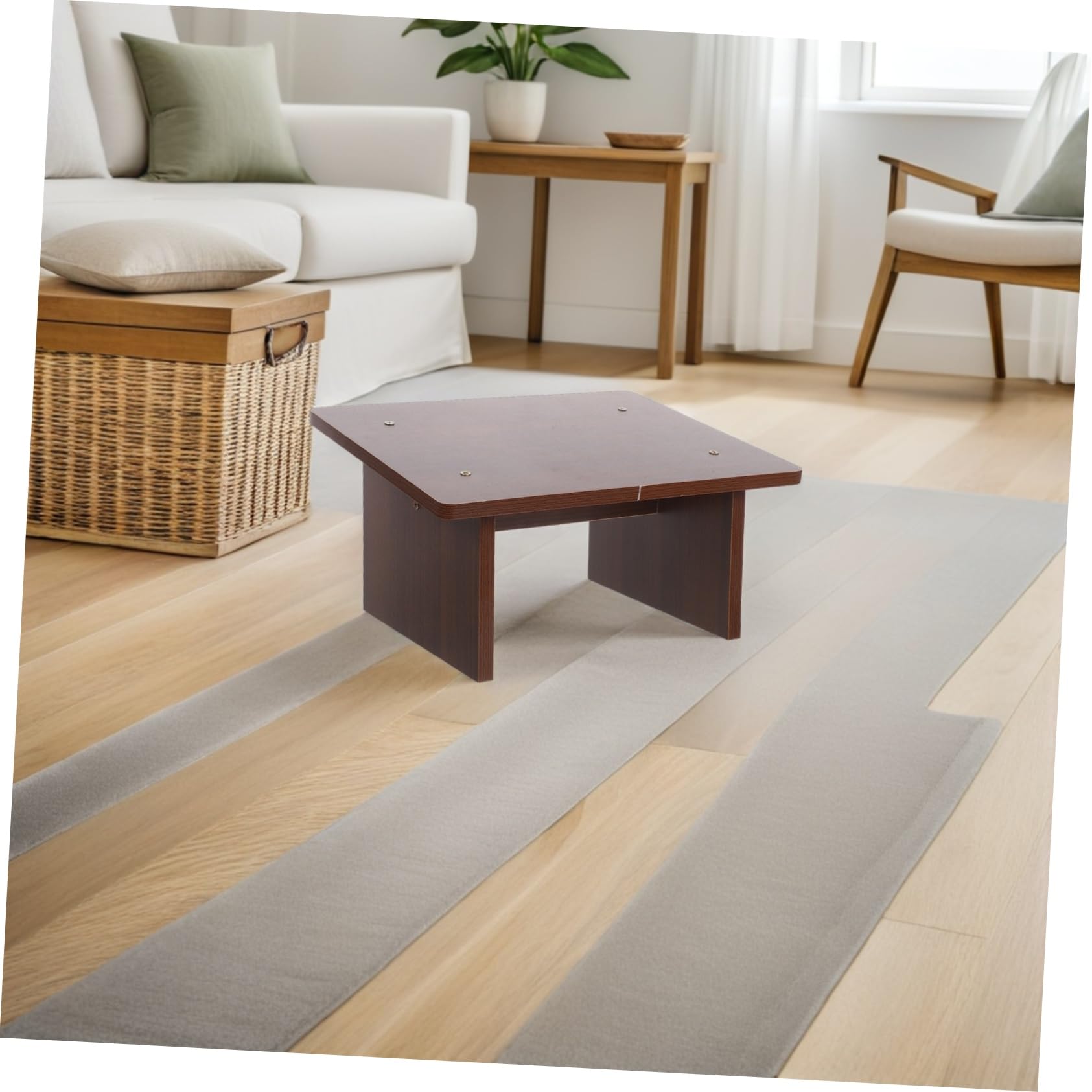 Sgabello Poggiapiedi in Legno Inclinato per Ufficio e Gaming | Portatile e Leggero, Supporto Gambe per Scrivania, Estetica Moderna e Contemporanea