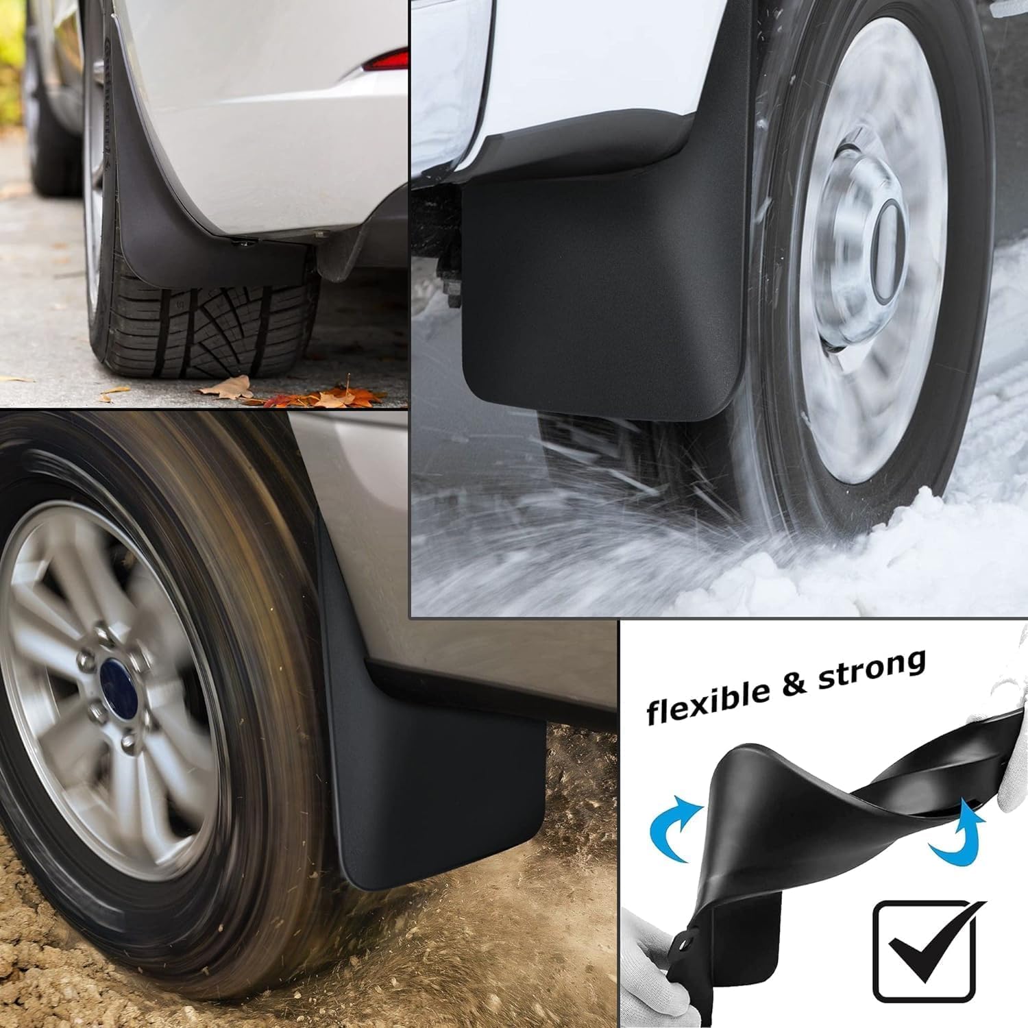 Faldillas Antibarro Compatible para Ford Ranger 2011-2019,Delantero Trasero Protección Antisalpicaduras Coche Salpicaduras Carrocería.