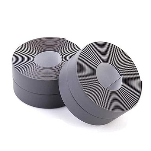 Paquete de 2 tiras de sellado de pared de bañera de polietileno, autoadhesivas, impermeables, selladoras de calafateo para cocina, baño, ducha,