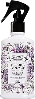 Poo-Pourri Before-You-Go 8oz Air & Toilet Freshener Lavender Vanilla Spray – Instantly Works to Trap Bathroom Odor – Plant Based Ingredients & Essential Oils – with Lavender, Vanilla & Citrus