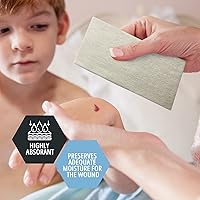 Vista 4 de MED PRIDE Almohadillas de alginato de calcio, antimicrobianas, estériles, antiadherentes, altamente absorbentes, para eliminar el dolor, suaves