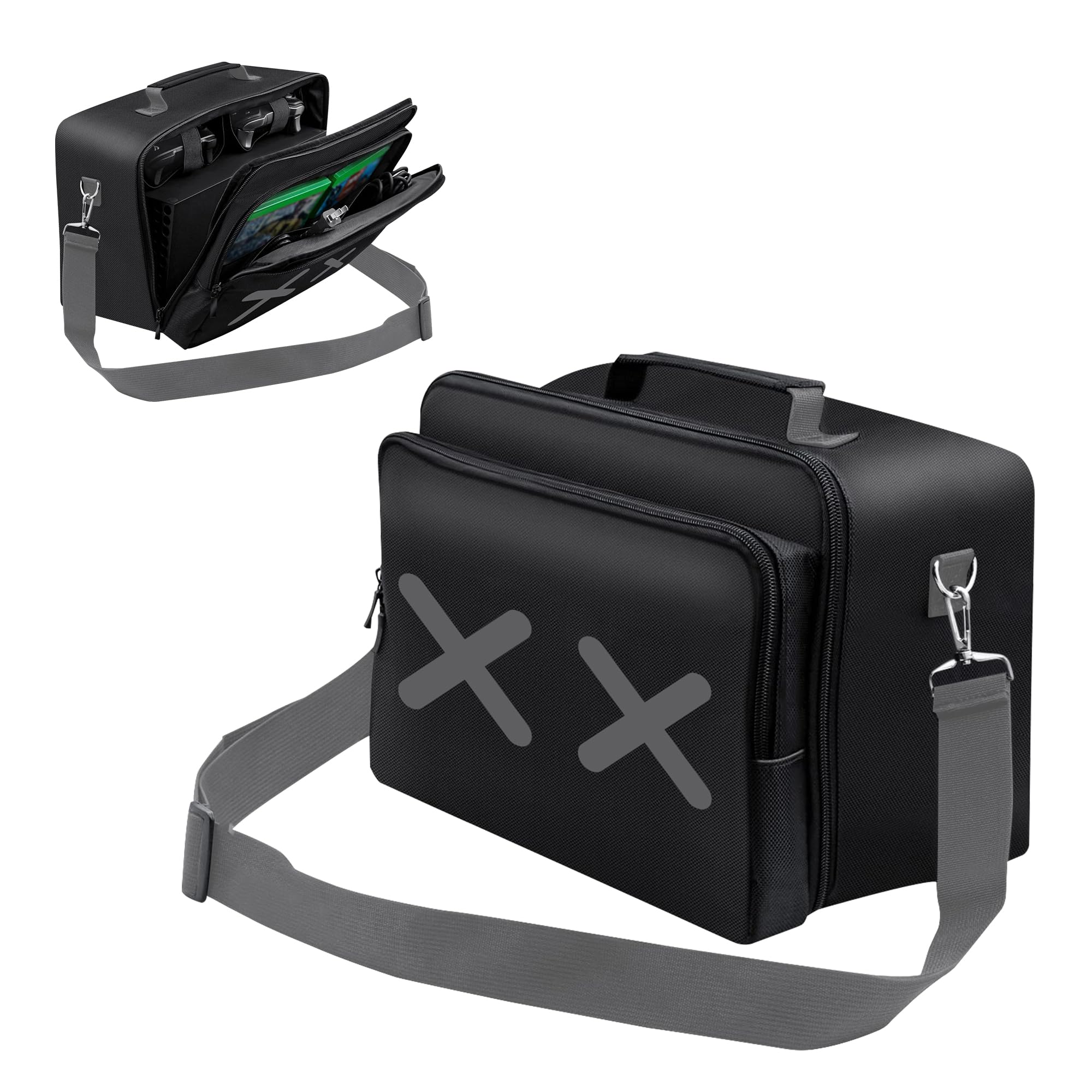 Travel Case Bag Carrying Case Game Storage Bag Protective Case for Xbox Series X Console Controller Cables Multiple
