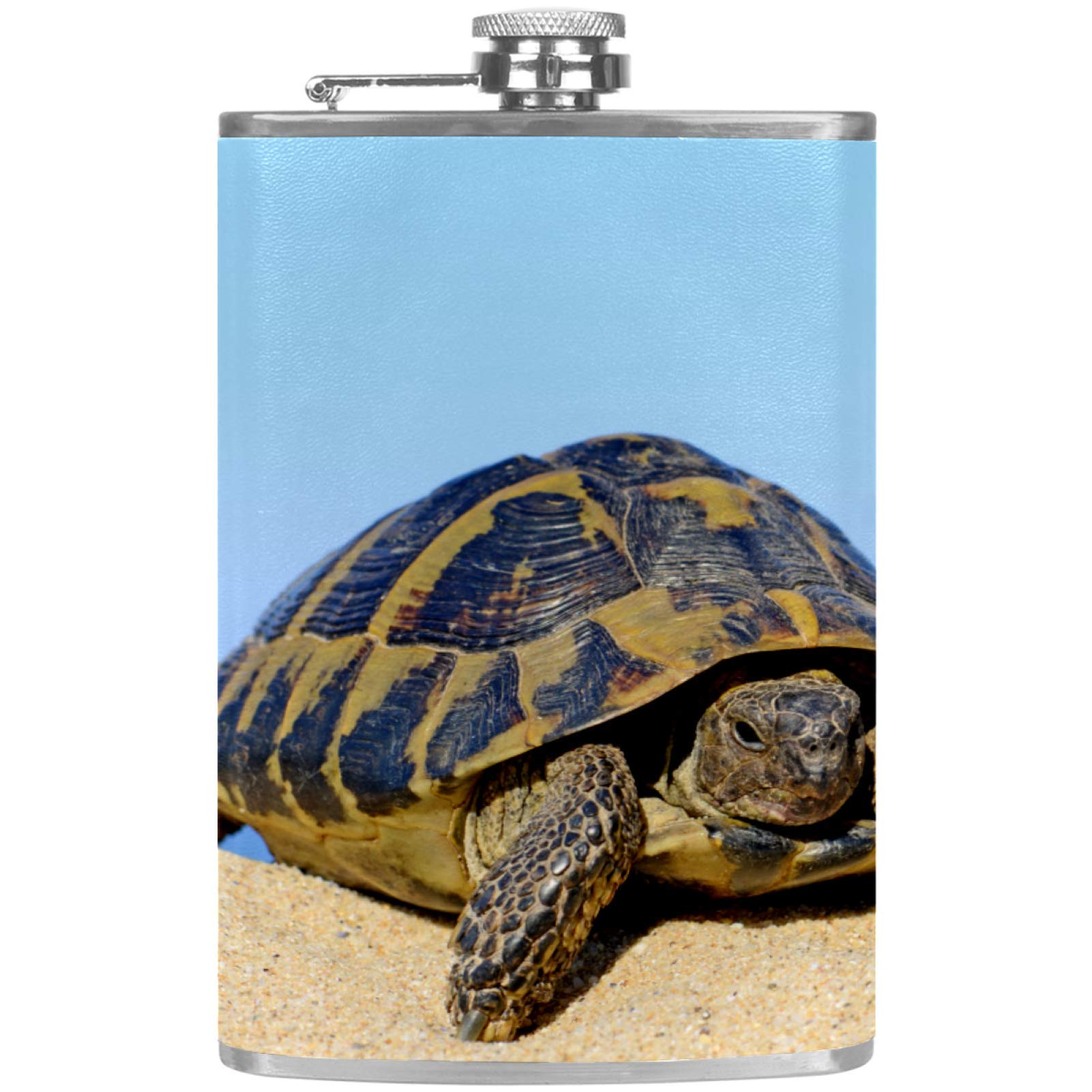 Flasque à whisky de poche en cuir bouteille de vin de camping