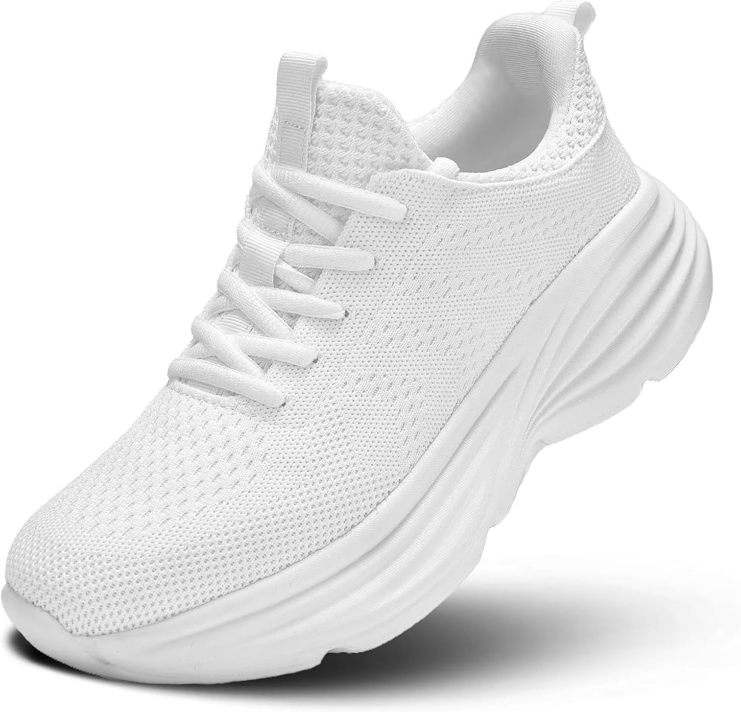 WJA Men's Non Slip Walking Shoes Lightweight Breathable Casual Running Shoes Fashion Sneakers Mesh Workout Sports Shoes