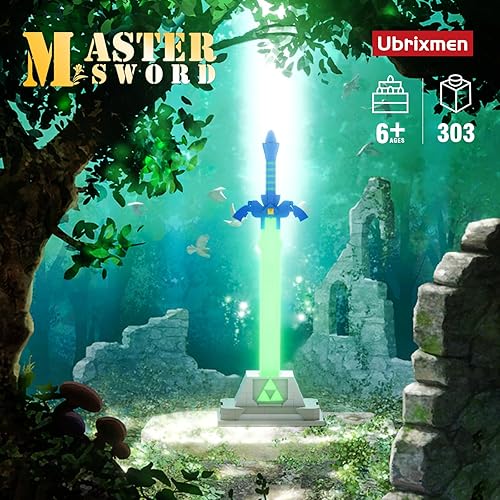 Miniatura 3 de Ubrixmen Juego de bloques de construcción de espada maestra BOTW para regalo de niños (303 piezas)