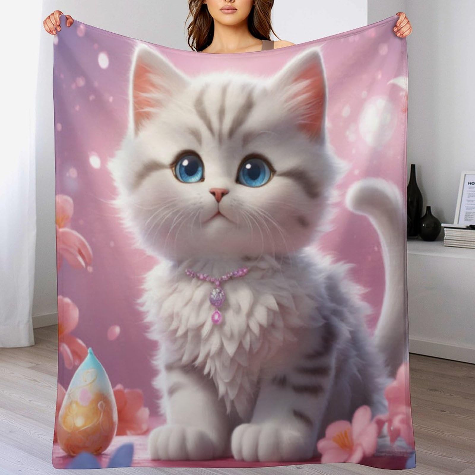 Couverture polaire chat pour vos soirées cocooning au salon