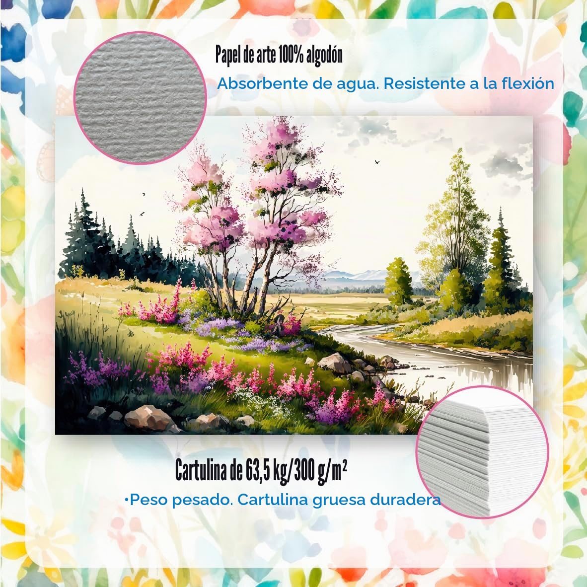 Paquete de 50 tarjetas de acuarela en blanco con sobres, 100 % algodón, peso pesado, 100 % algodón, 4 x 6 pulgadas, plegables para pintar o hacer tarjetas, perfectas para Navidad, cumpleaños | Tarjetas de felicitación y sobres de acuarela de 100 % algodón