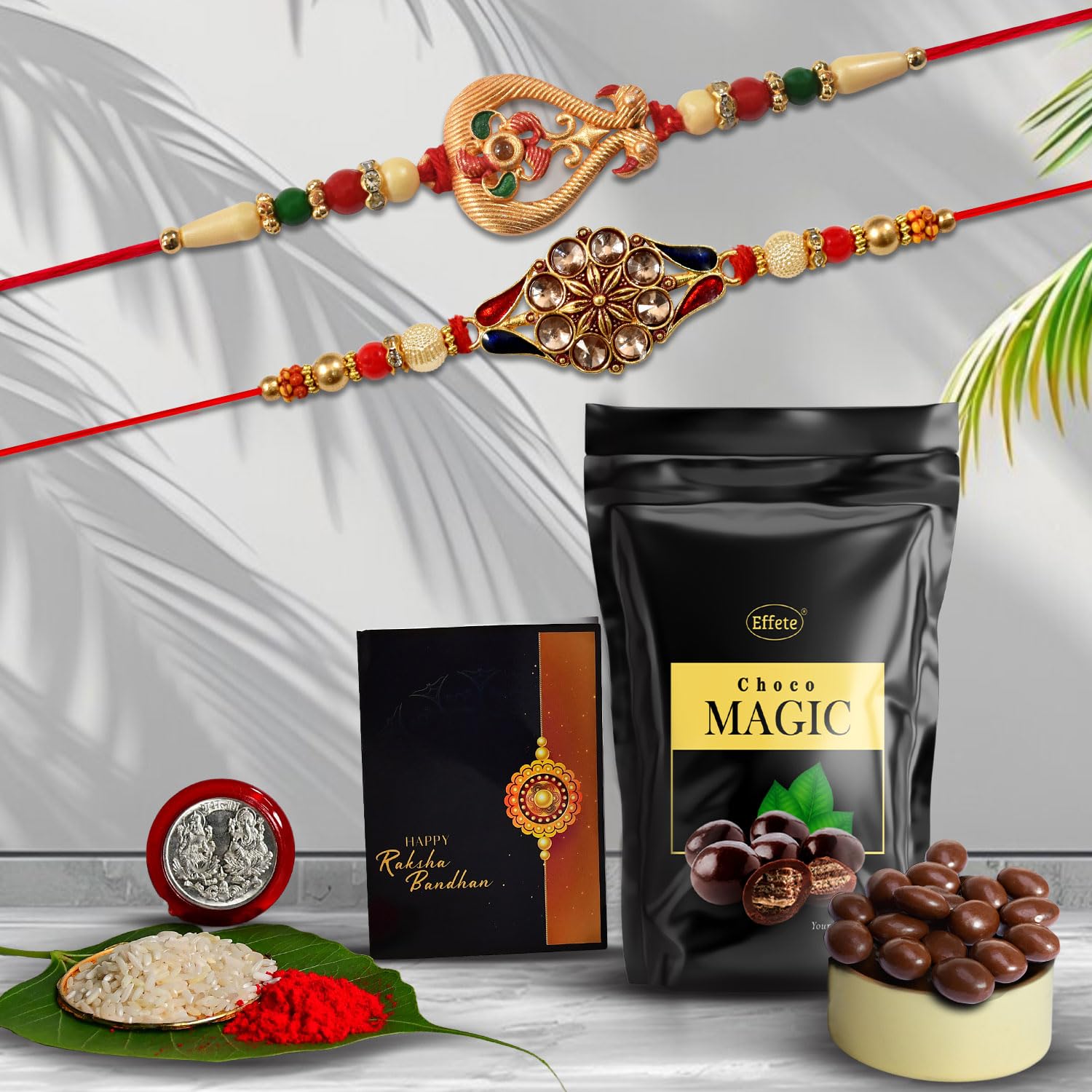 See full amazon price history chart for DeoDap Multicolor Bracelet/ Rakhi (K2_271+272_CD) & Effete Chocolate Combo with Silver Color Pooja Coin, Roli Chawal & Greeting Card | Occasion | Rakhi for brother with gift | Rakhi with chocolate |rakhi combo for brother | Set of 2 Rakhi | Rakhi Cho DeoDap Multicolor Bracelet/ Rakhi (K2_271+272_CD) & Effete Chocolate Combo with Silver Color Pooja Coin, Roli Chawal & Greeting Card | Occasion | Rakhi for brother with gift | Rakhi with chocolate |rakhi combo for brother | Set of 2 Rakhi | Rakhi Cho (B08CHKNVBX) Amazon Price History, Amazon Price Tracker