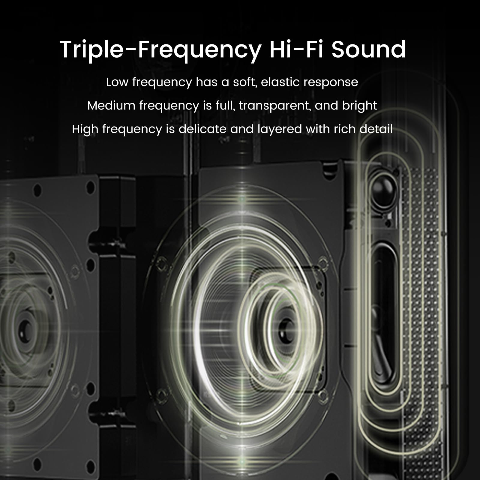 Gallery T2 - Altavoz Bluetooth con marco de música, estéreo de alta fidelidad 2.1, pantalla Wi-Fi 2K similar al papel con letras dinámicas, diseño de pared o mesa, compatible con Spotify