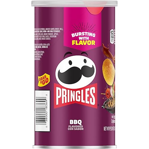 Vista 24 de Pringles - Botana de papas fritas, sabor a barbacoa, Grab and Go, lata de 2.5 onzas (paquete de 12)