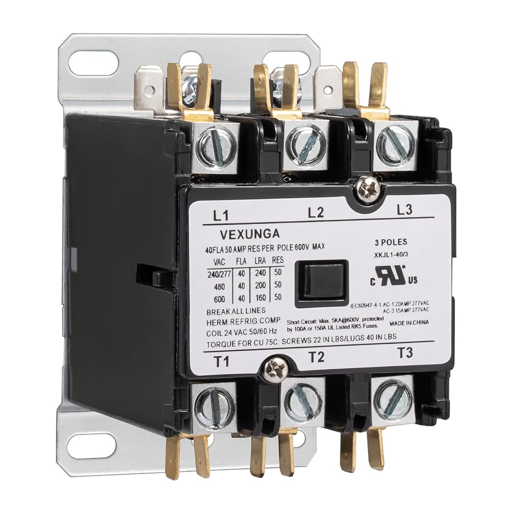 cbone ゾロ240 VEXUNGA 3 Pole 40 Amp 24 VAC Coil AC contactor 3P 40A 24V 50