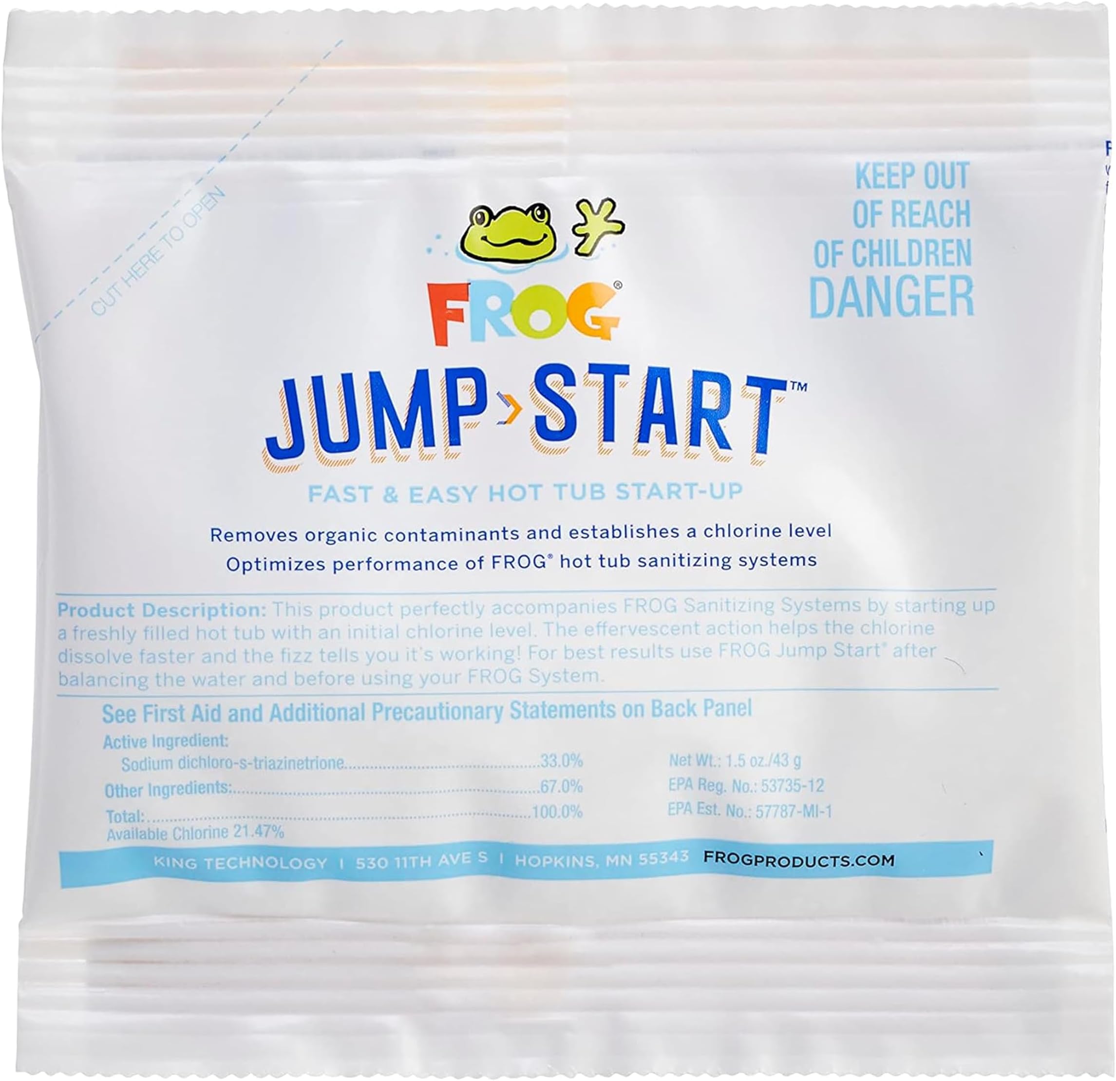 Frog Jump Start® Fast and Easy Startup Chlorine Shock for Hot Tubs