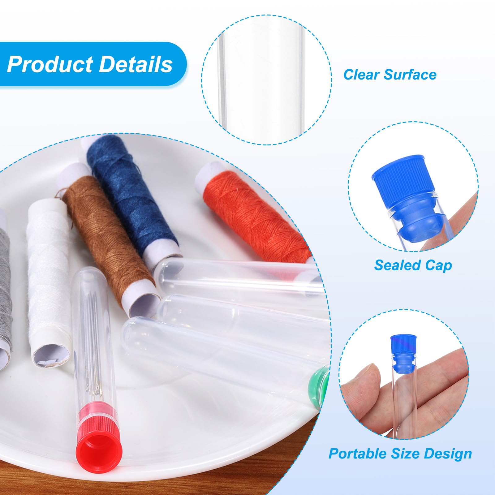 PATIKIL 0.5x4" Plastic Sewing Needle Storage Holder - Image 3