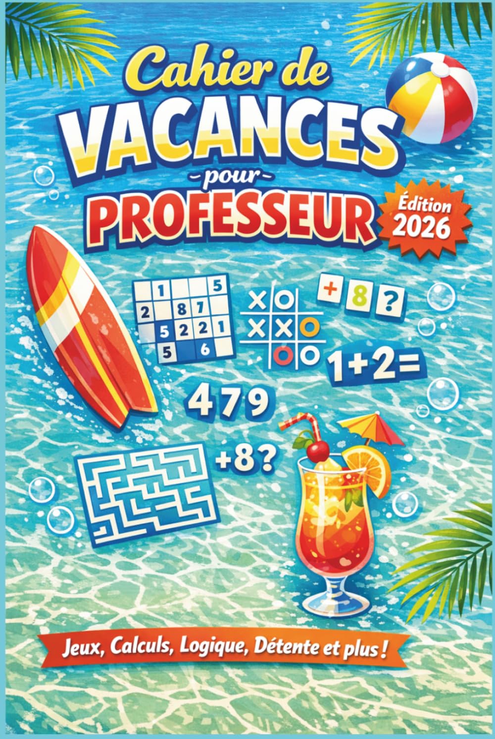 Cahier de Vacances pour Professeur – Spécial Vacances : Cadeau pour Professeur en Français : Cahier d’Activités Ludique – Jeux Créatifs pour un Prof Génial – Idée Cadeau Personnalisée