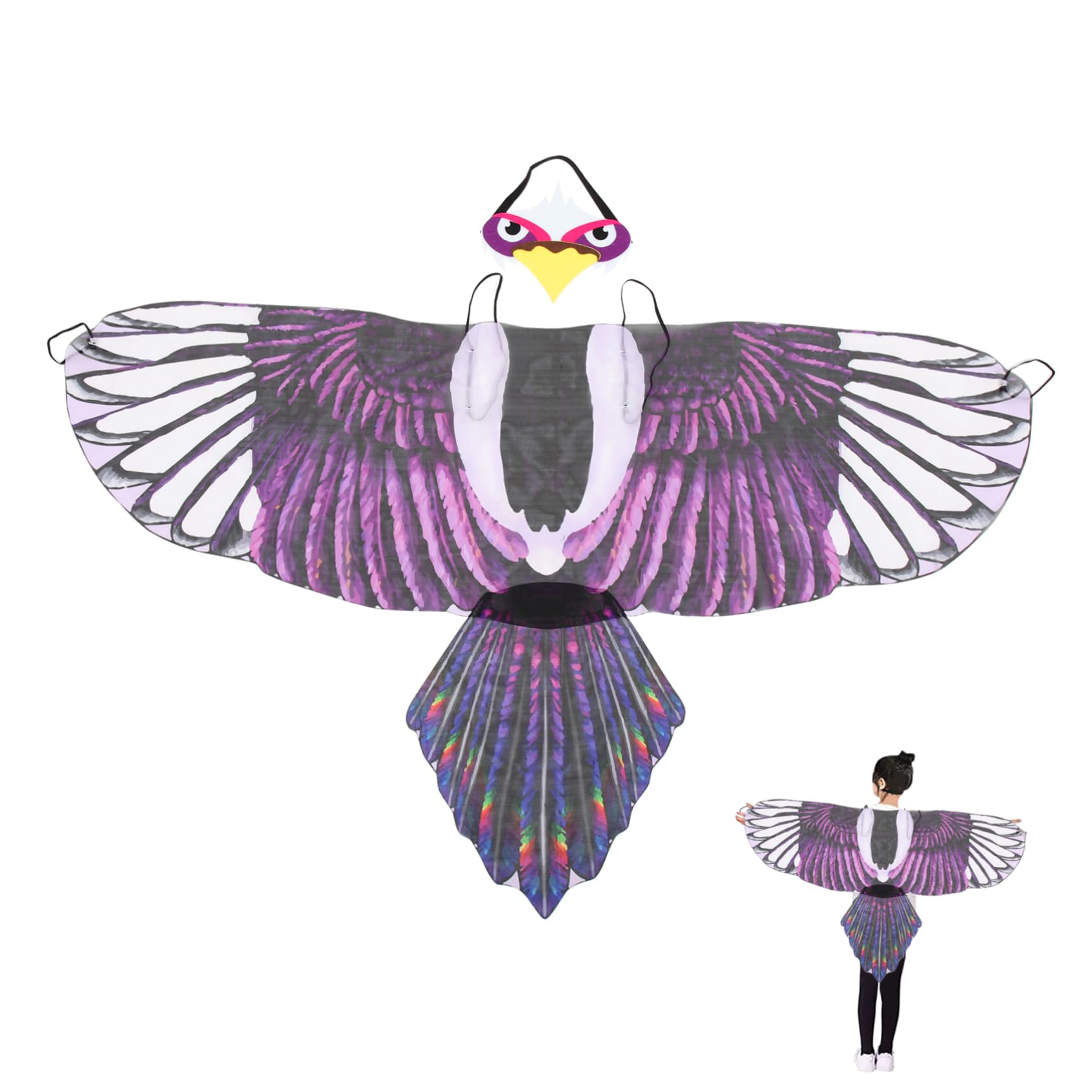 BCOATH Alas De Águila Niños Cosplay Ala Accesorios De Disfraz De Loro Disfraz De Loro Niños Novedad Disfraz De Pájaro Ropa Para Niños Niñas Vestido De Niños Accesorios De Vestir De