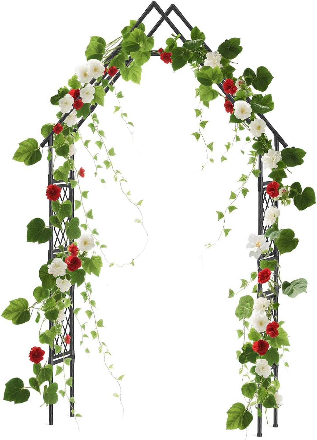 Heavy-Duty Garden Arch Trellis, 7.87 x 3.93 ft Metal Arbor with Weather-Resistant PE Coating, Elegant Archway for Climbing Plants, Outdoor Wedding, and Garden Decor