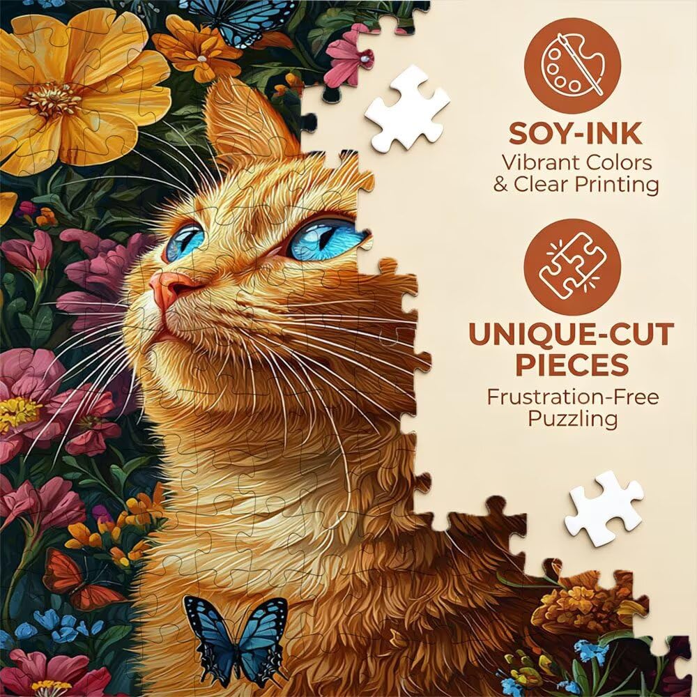 Flores De Gato Puzzle 2000 Piezas, Rompecabezas Adultos Puzzle, Desafiante Puzzles de Decoración Juego de, Entretenimiento Juego Educativo para Toda la Familia, para Regalo Decoración DX0YL7-634