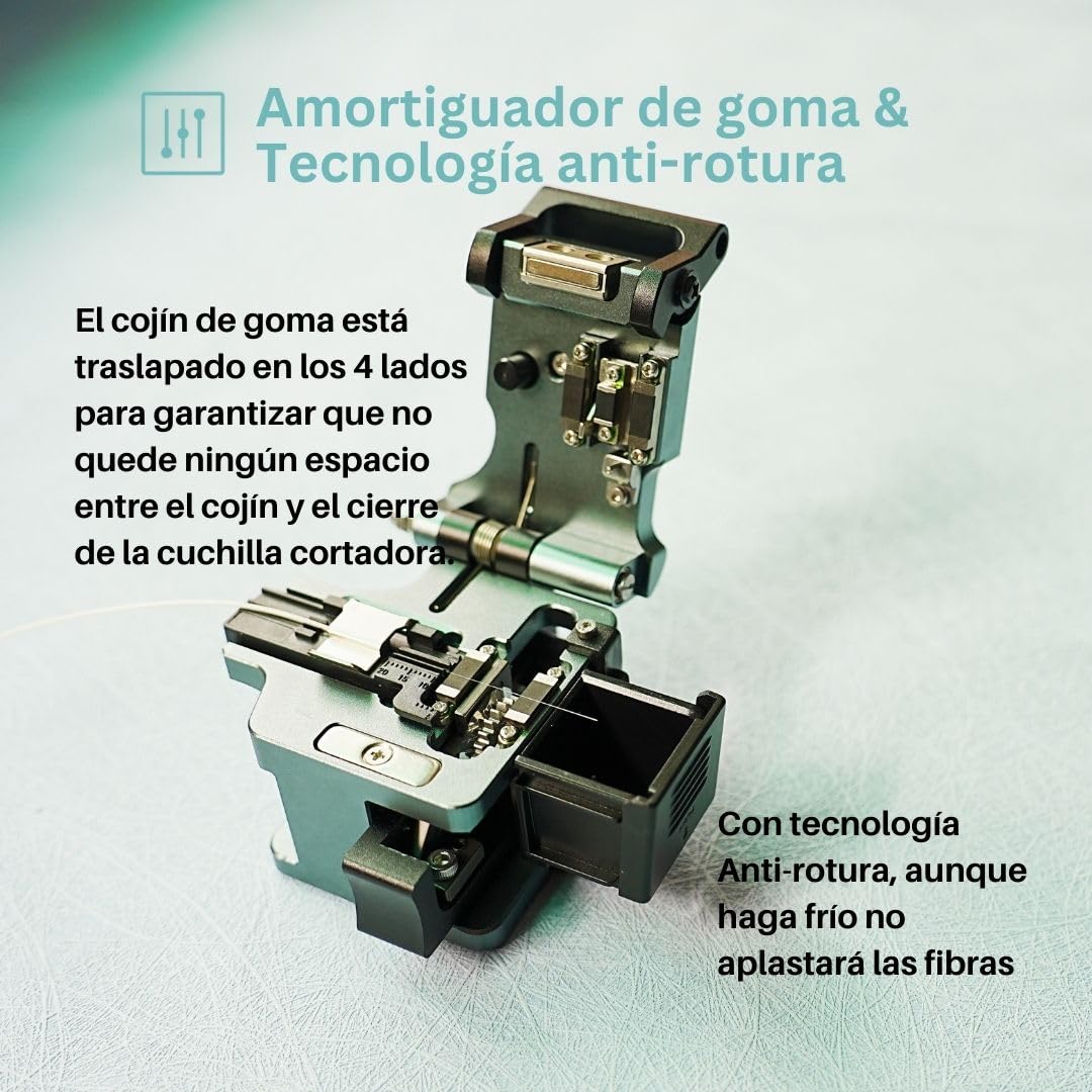 9C+ Cortadora de fibra óptica de alta precisión rotación automática Operación con una sola mano, Fiber Cleaver con material de aleación de aluminio 24 puntos de división 48000 veces de division