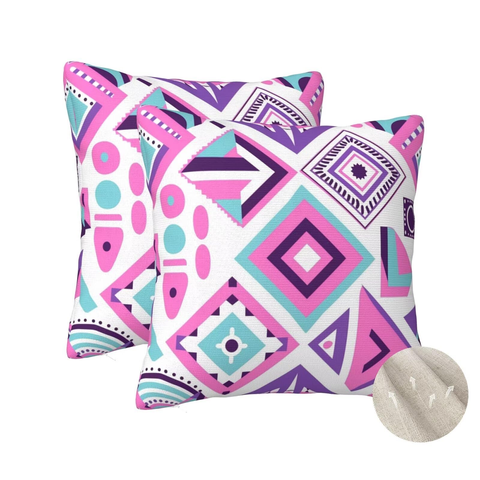 Housses de coussin 60x60 cm lot de 2 pour rénover un canapé usé facilement