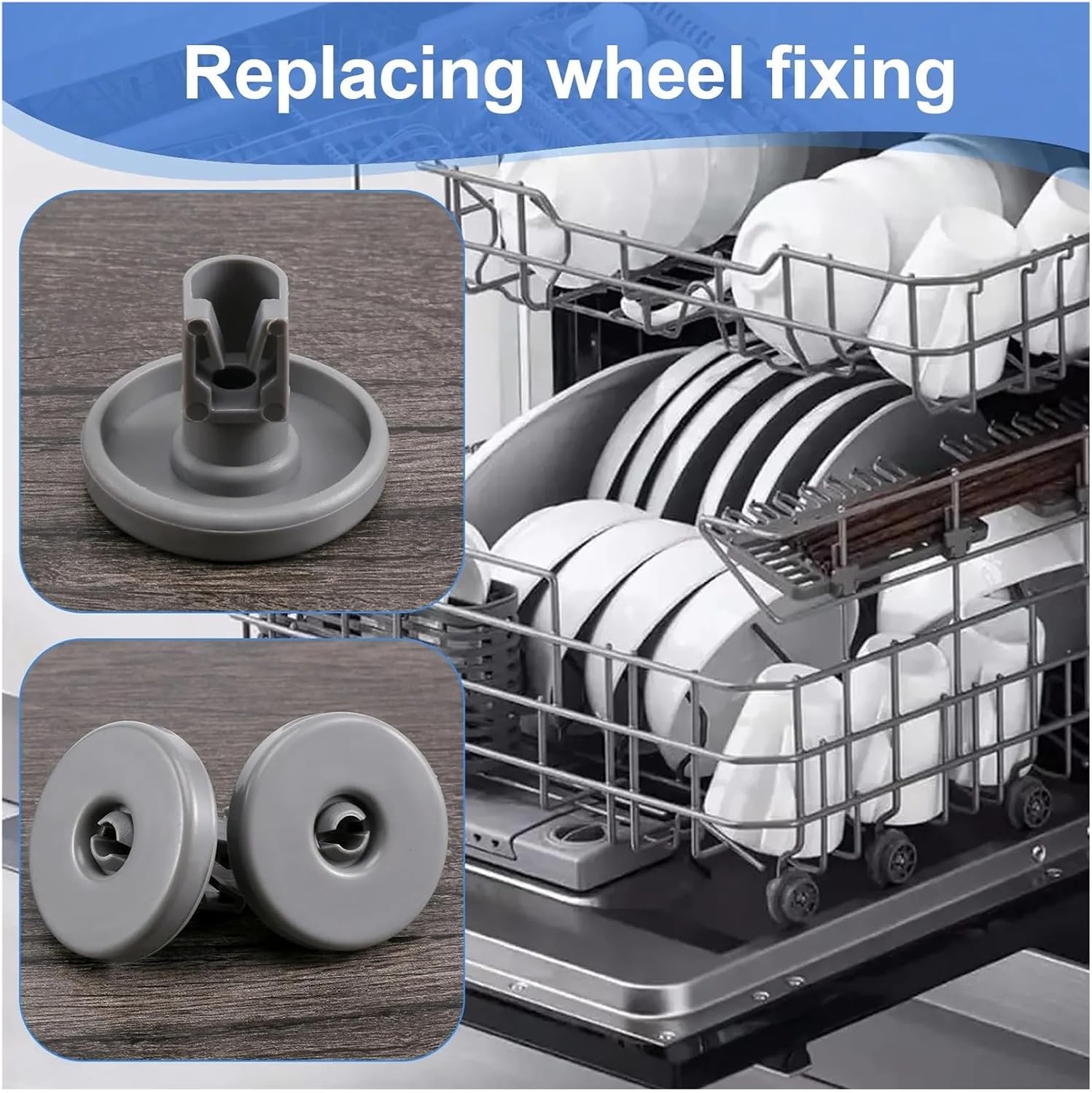 12PCS Dishwasher Wheels Lower Basket for AEG Electrolux FAVORIT Zanussi