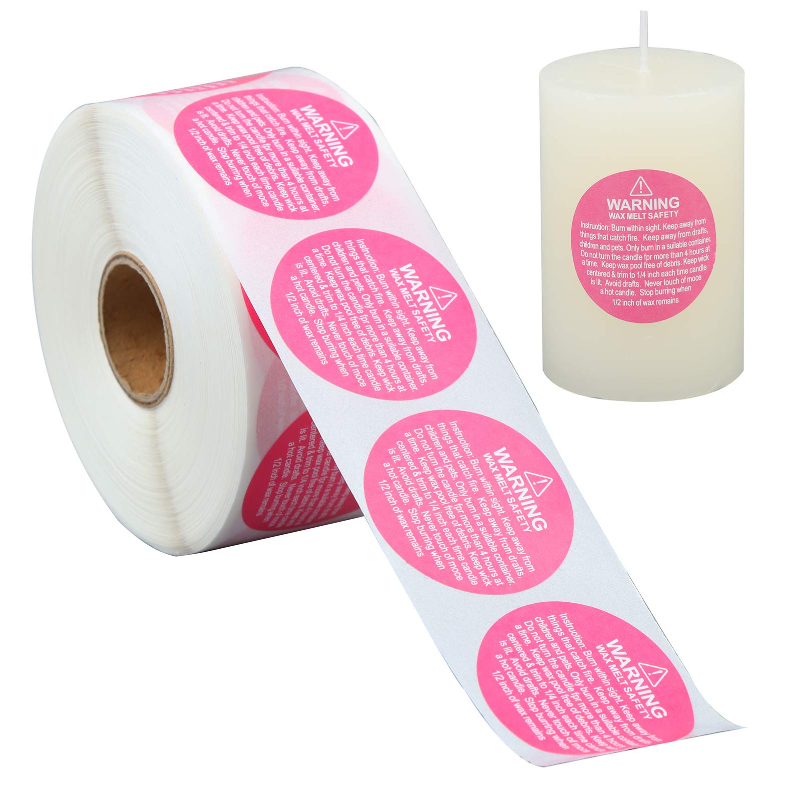 Buy Yiphates 1000 Pcs Candle Warning Stickers, 1.5 Inch Candle Jar