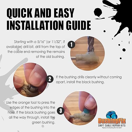 Miniatura 6 de BushingFix GI1KIT Kit de reparación de bujes de cable de cambio de transmisión automática, kit de reparación de transmisión para buje de cambio