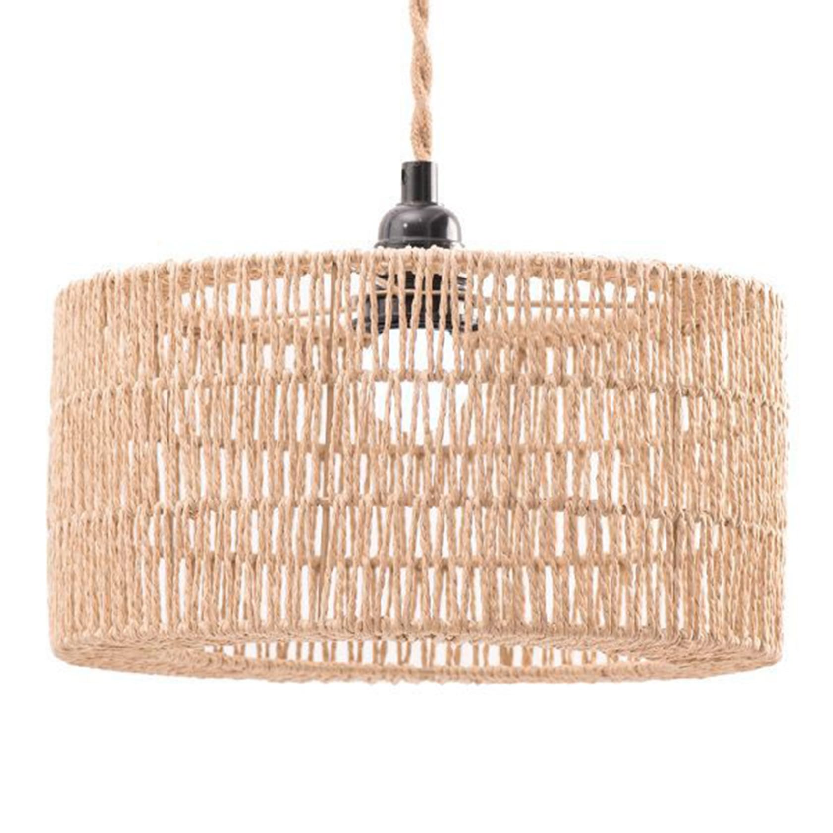 Muzrunq Boho Lamp Shade, Rustic Ceiling Woven Lamp Shade Farmhouse Exquisite Hanging Lampshade Rattan, Woven, Boho Lampshade, Shades
