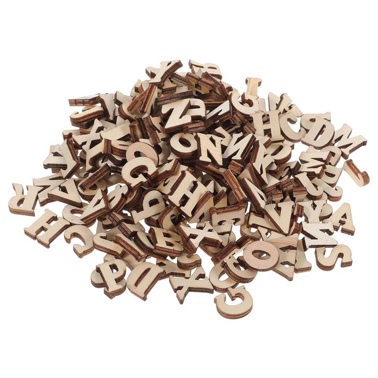 Hemoton 104pcs DIY Wooden Alphabet Cutouts Letters for Wall Decor Large Wooden Letters Wood Pieces for Crafts