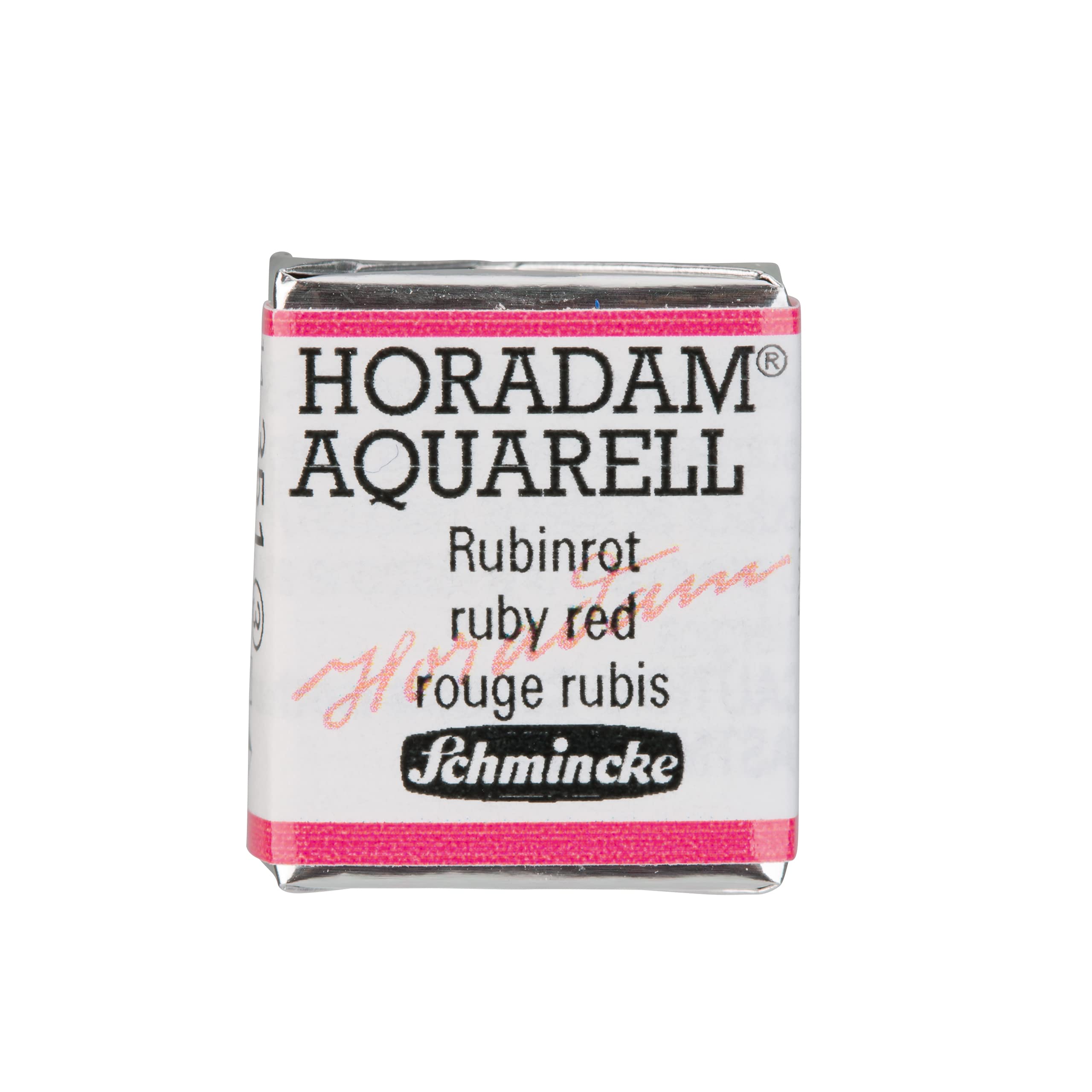Schmincke 351 Ruby Red - Horadam® Aquarell - Finest Artists' Watercolours, 14 351 044, 1/2 Pan