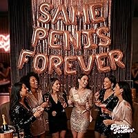 Vista 7 de PartyForever Globos para despedida de soltera, letras de oro rosa de 16 pulgadas, juego de decoraciones para despedida de soltera, suministros