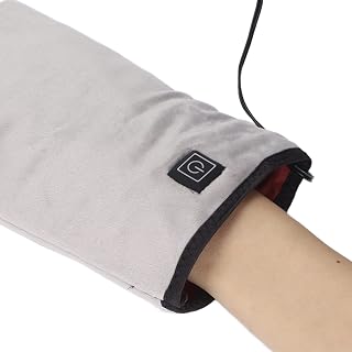 Heated Gloves, 3 Settings Electric Heated Mittens Gloves Heated Beauty Hand Mittens Heating Gloves for Spa Hand Care Women Beauty Nail Art Manicure Warmer Mittens Warming Mitts USB(grey)