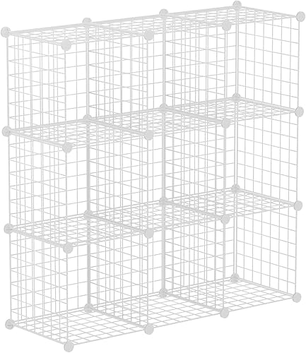 Miniatura 50 de HUBSON Organizador de almacenamiento de cubos de alambre, para libros, juguetes, manualidades, macetas para plantas y petCloset y estantes de Negro