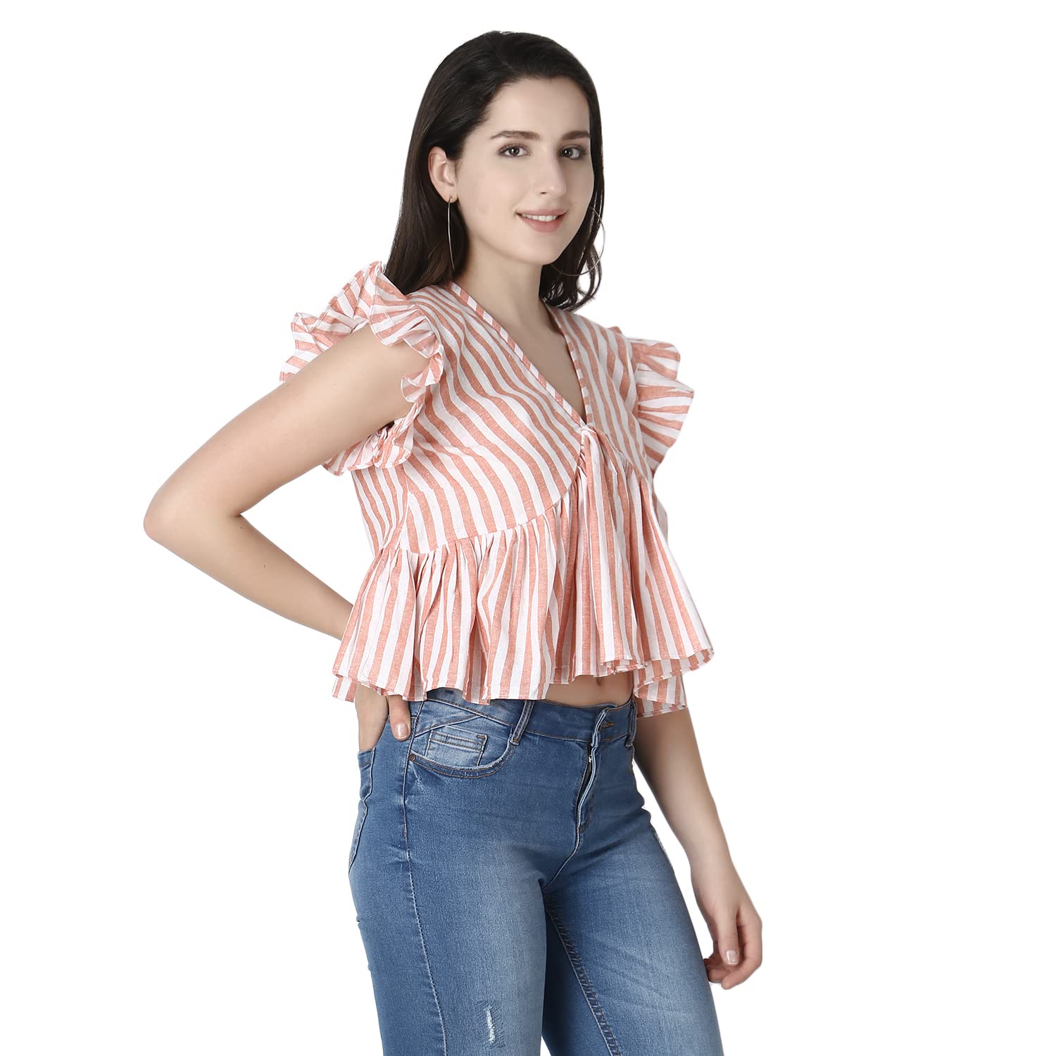 GRECIILOOKS Camisetas de algodón para mujer, informal, estampadas, básicas, de verano, corte regular