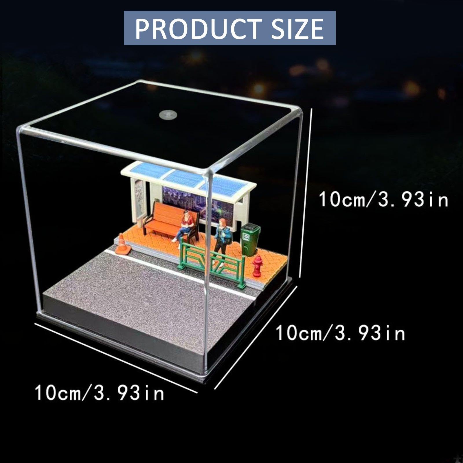 Vitrina de Garaje, Caja de Almacenamiento, Escena en Miniatura, Juguete, Garaje, Casa de Muñecas, Decoración, Modelo de Coche, Presentación, Cubierta
