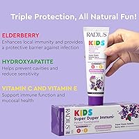 Vista 6 de Radius Kids Super Duper Immunity Power Toothpaste 2.5 Oz - Super Duper Bubble Berry Mint - Pack of 1