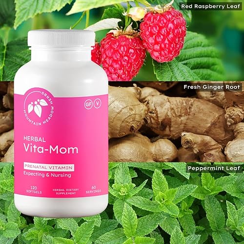 Miniatura 5 de Mountain Meadow Herbs Vita-MOM Vitaminas prenatales – Suplemento de hierbas para mujeres con ácido fólico, hierro, multivitaminas y hierbas