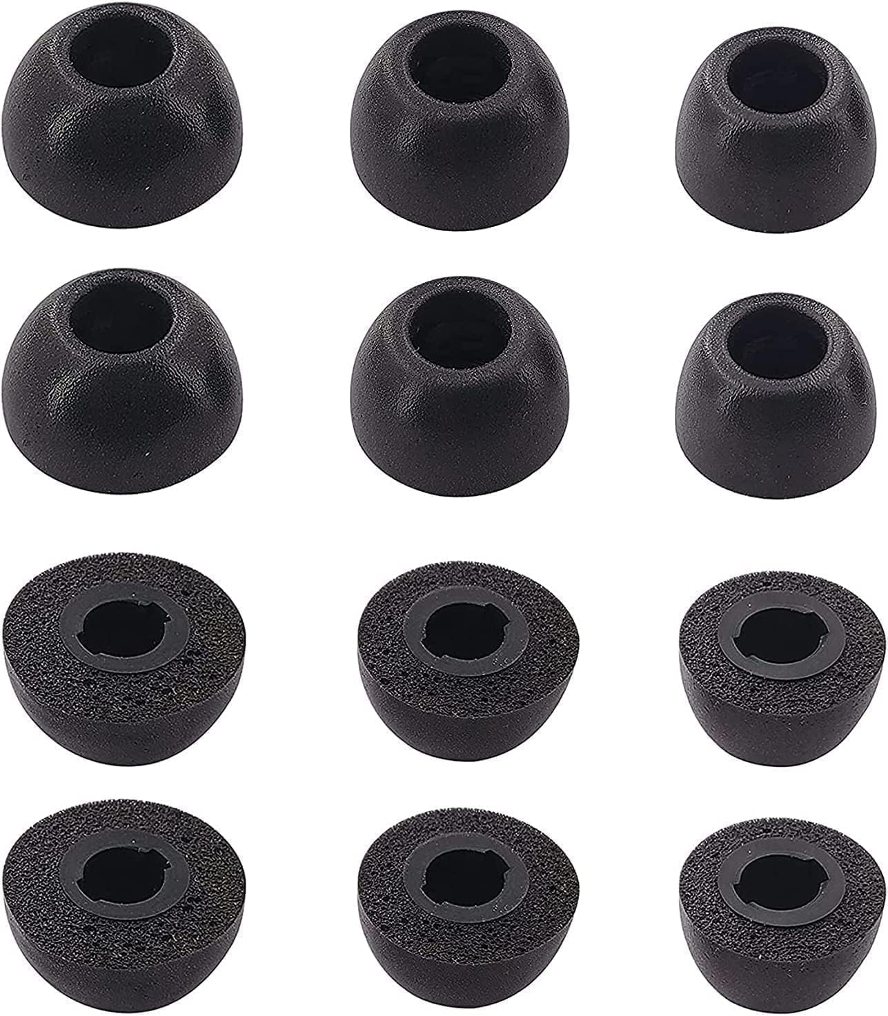 Foam Eartips Compatible with Bose New QuietComfort Earbuds 2024 New, 6 Pairs S M L Sizes Soft Memory Foam Replacement Tips Eartips Earbuds Tips Compatible with Bose New QC Earbuds 6 Pairs Black image 3