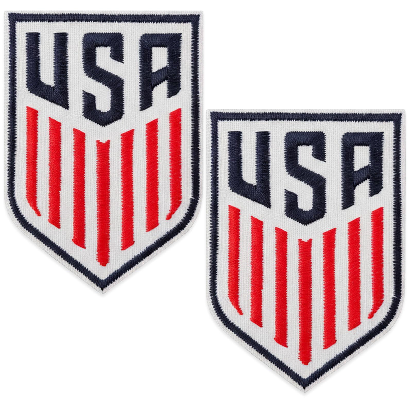 Photo 1 of 2 PCS World Cup US 2026 American Soccer Patch Embroidered Shield Sew-On with Hook and Loop for Backpacks Caps Hats Jackets, Uniform Emblems Sports Event Merchandise Gift for Soccer Fan Football Player