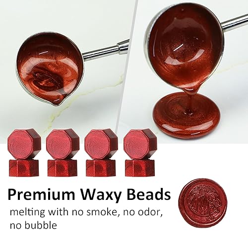 Miniatura 3 de Andotopee - 600 cuentas de sellado de cera, 24 colores de primera calidad para sellos de sellos, bolitas de cera de caja para colección de kit de