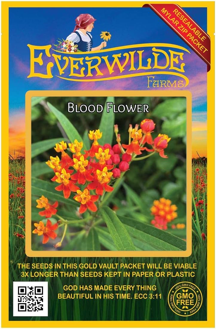 Everwilde Farms - 1/4 Lb Blood Flower Wildflower Seeds - Gold Vault
