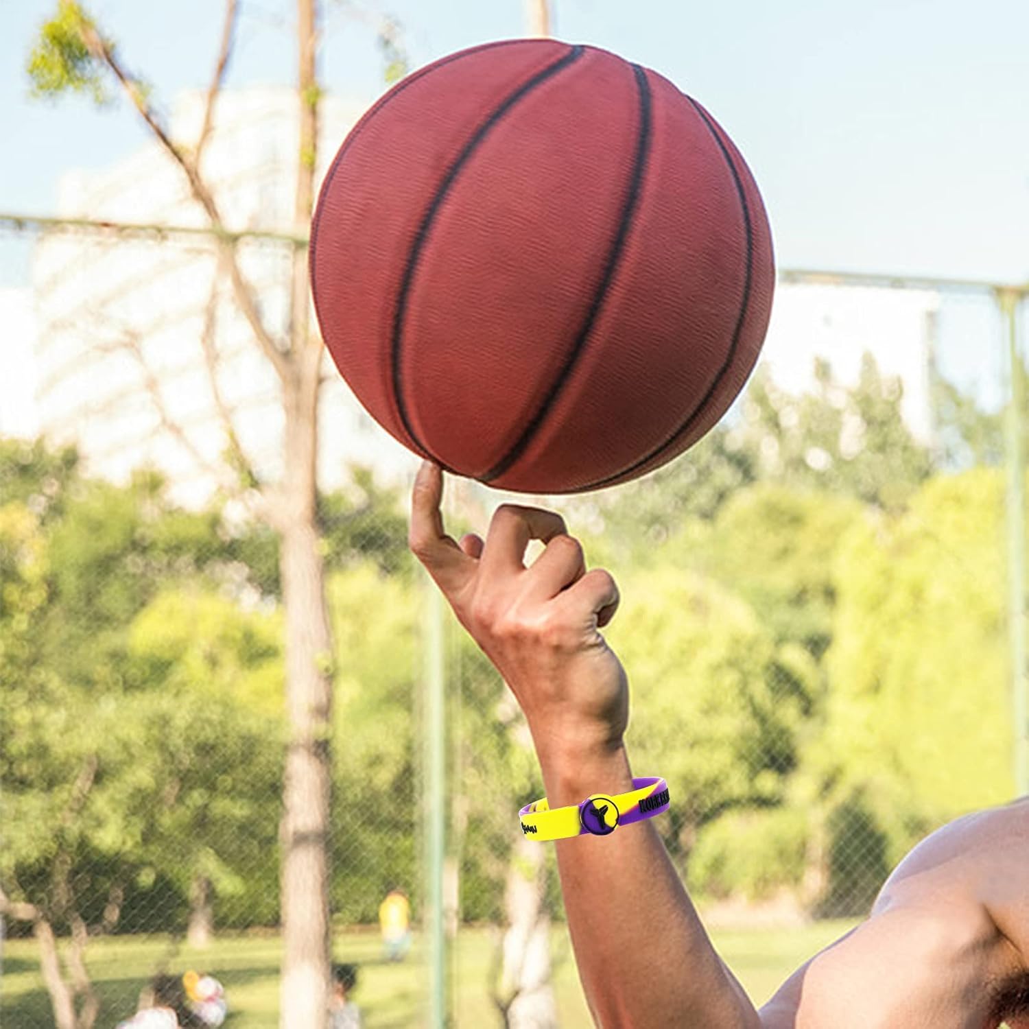 Insane sports Fans 2Pcs Sports Rubber Wristbands Basketball Silicone Bracelets Adjustable Silicone Wristbands for Men and Women （Kobe） : Everything Else