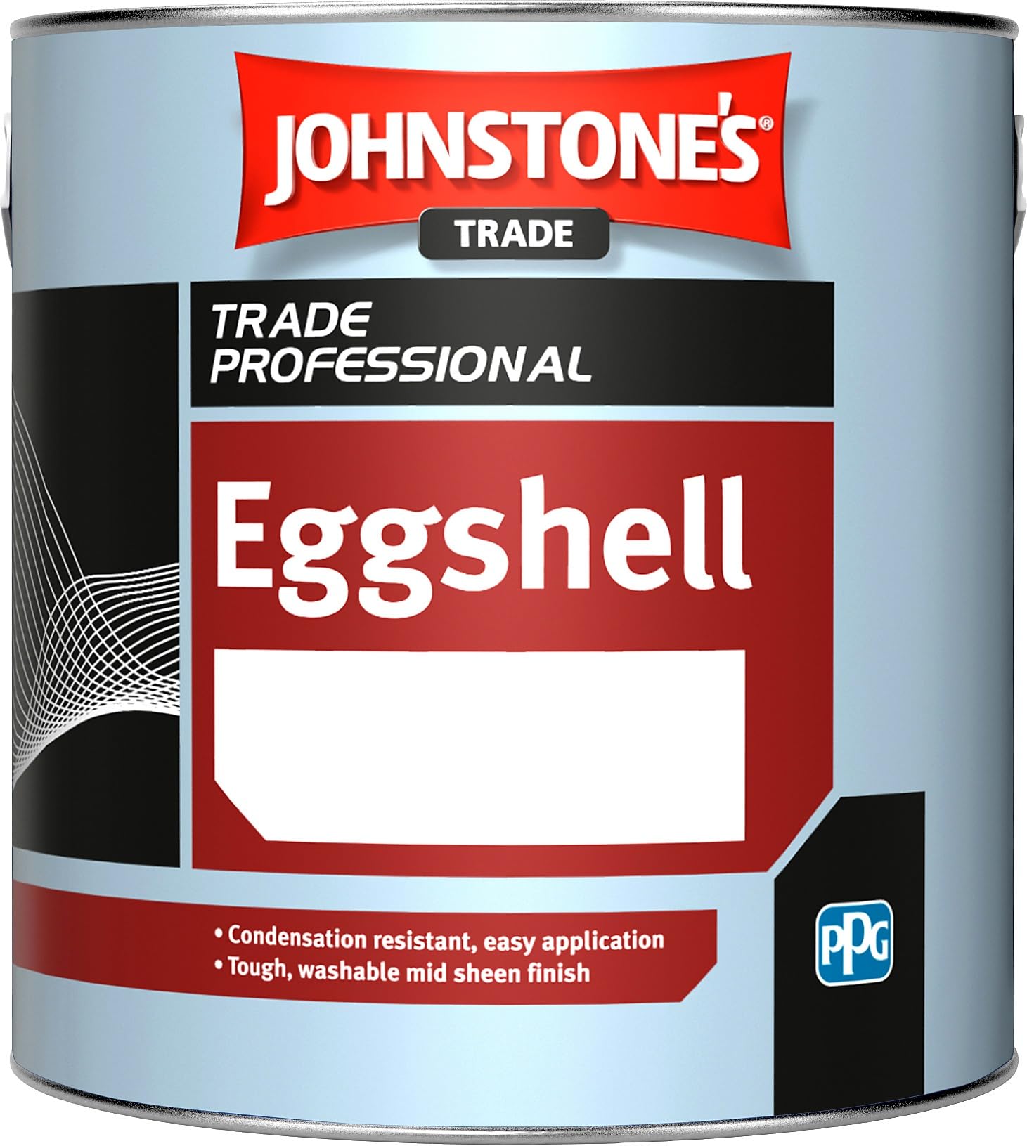 Johnstone's - Brilliant White Eggshell Mid Sheen Paint - 1L