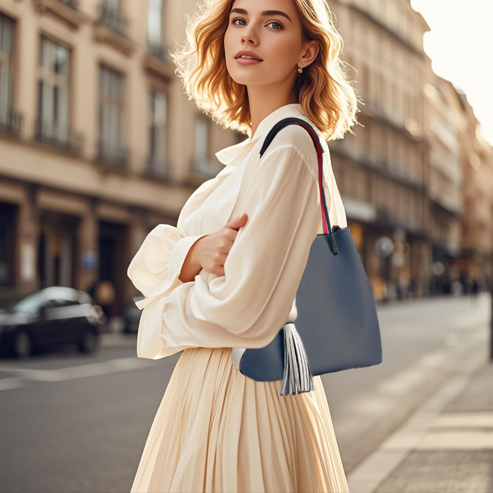 AINUOEY Borse a Spalla Donna Borsa a Tracolla Elegante Grandi Firmate Marca Mano Antifurto PU pelle 5383 1 pz