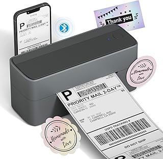 Phomemo Bluetooth Thermal Shipping Label Printer, Wireless 4x6 Shipping Label Printer for Shipping Packages, Support Android, iPhone and Windows, Widely Used for Amazon, Ebay, Shopify, USPS, Temu
