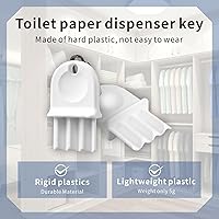 Vista 3 de Llave dispensadora de toallas de papel y 5 metanillos, llave dispensadora de papel higiénico, reemplazo universal para dispensadores de toallas