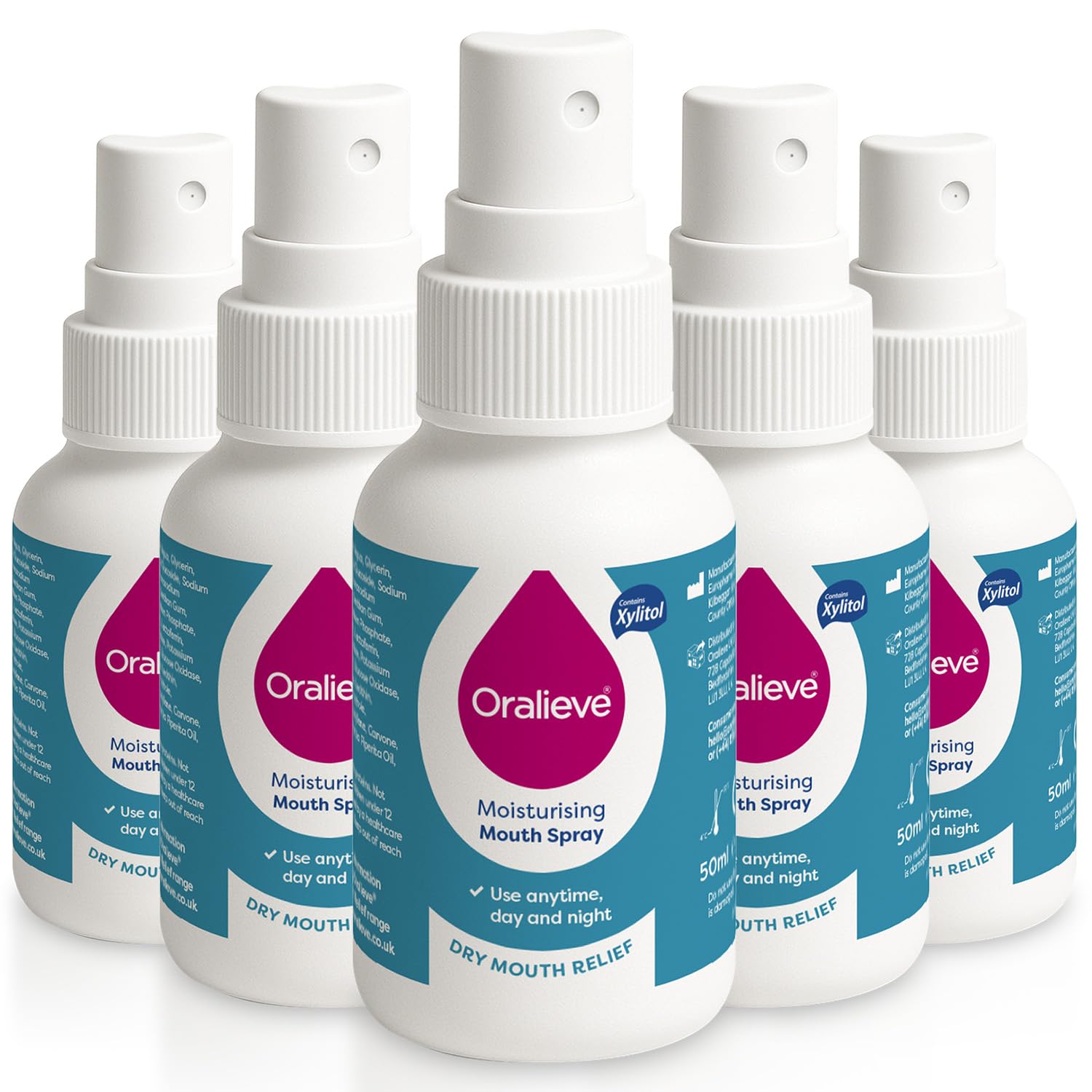 oralieve 5 Pack - Moisturising Dry Mouth Spray